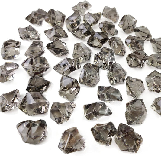 HappyFiller Halloween Decoration 160 Pack Gray Fake Crystal Ice Stone,Acrylic Rocks Gems,Grey Vase Fillers Diamond Cube,Table Scatters,Arts Craft,Wedding Centerpieces,Party Event Decor,Fishbowl