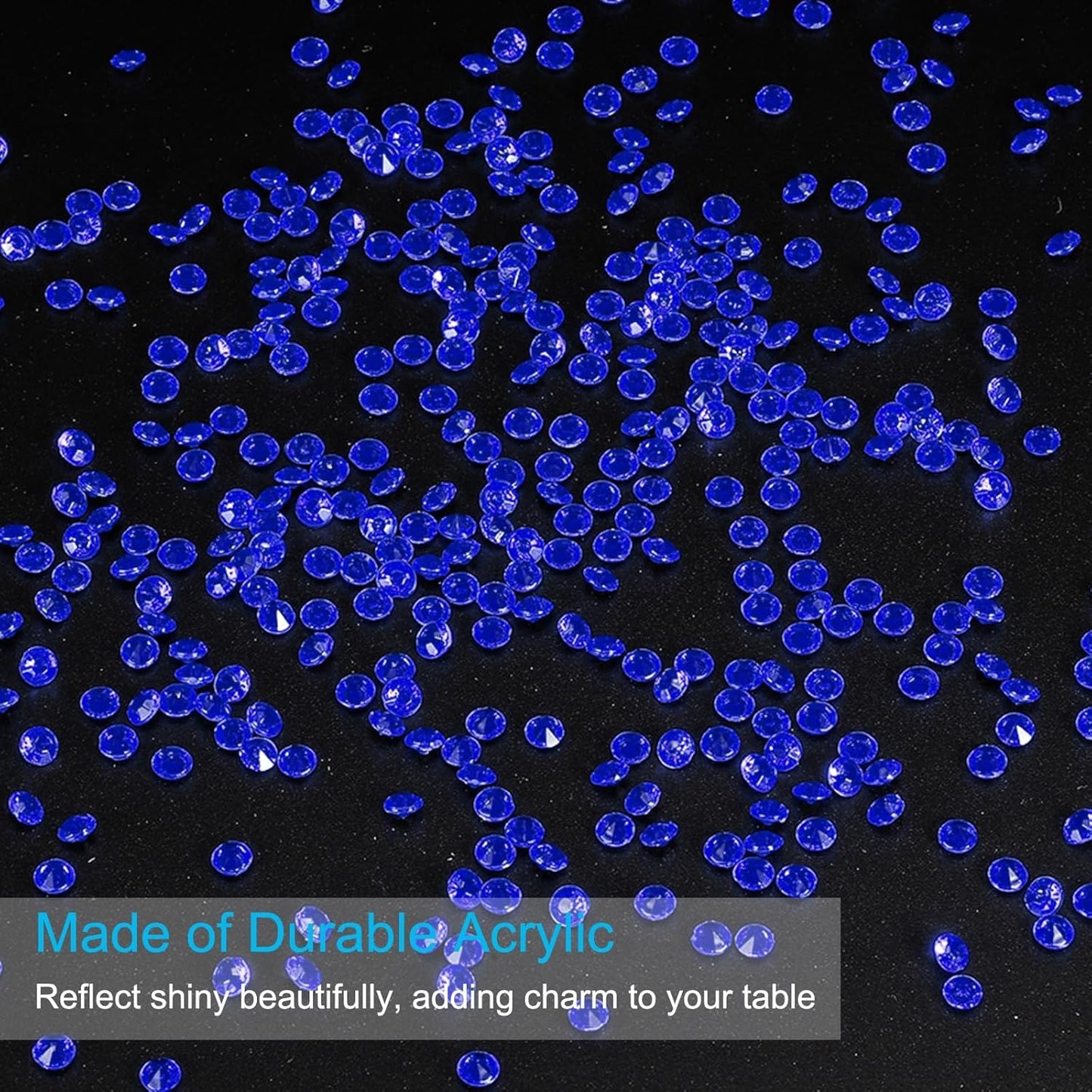 PATIKIL 10000 Pcs Wedding Table Scatter Confetti Crystals 4.5mm Acrylic Diamonds Vase Fillers Gems for Table Centerpiece Decorations Party Vase Beads, Dark Blue