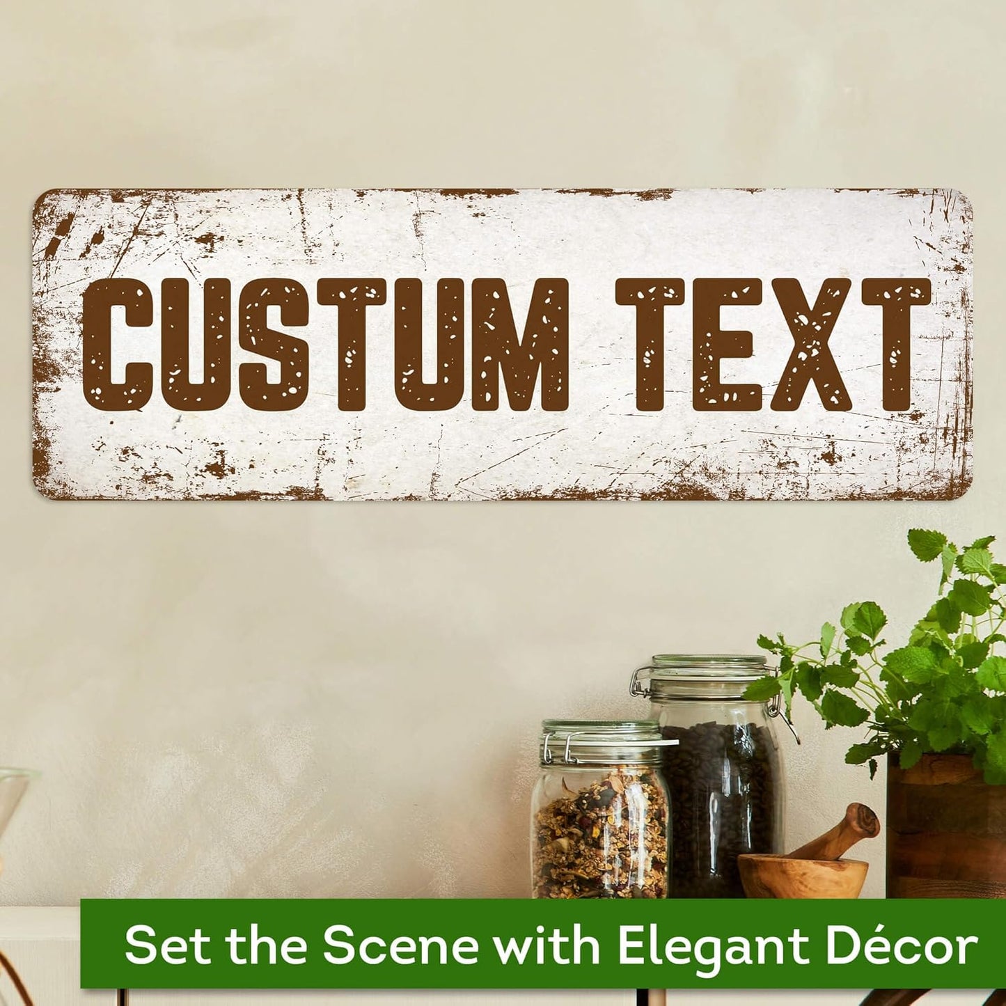 Custom Sign, Custom Street Sign, 11 Font Colors, 13 Font Styles, 4 Hole Options, 22 Sizes, 6x18 Inches, Rust Free DiBound, Fade Resistant, Made in USA by My Sign Center (Rustic)