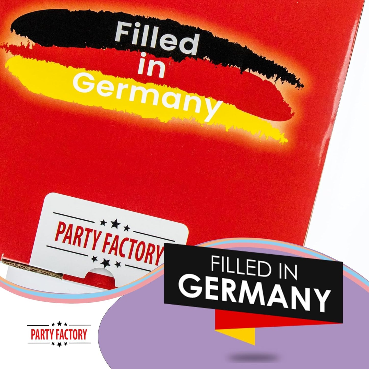 Party Factory Helium Tank for up to 50 Latex Balloons, Helium Cylinder 14.1 cu. ft. Gas with filling quantity for Balloons, Ideal for Birthday Party, Wedding