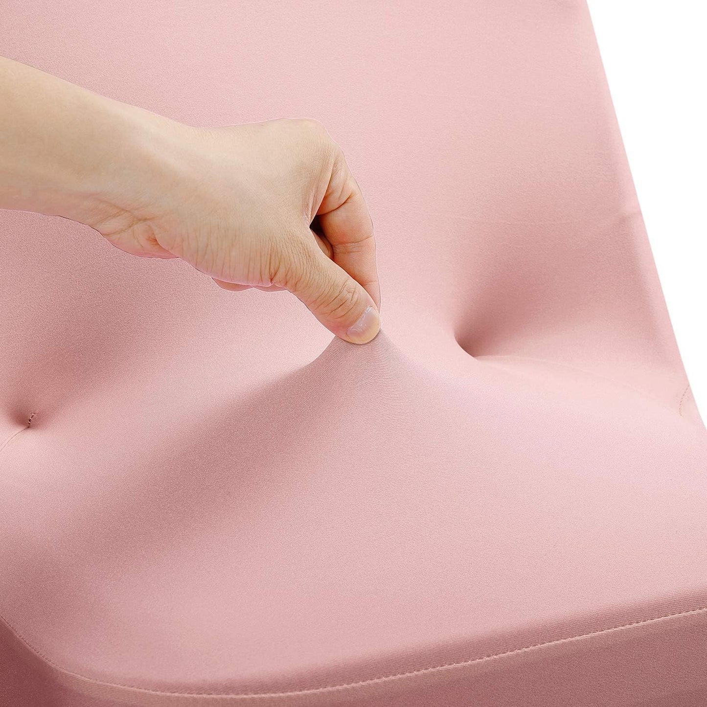 Peomeise Stretch Spandex Folding Chair Cover for Wedding Party Dining Banquet Event (Dusty Pink,6pcs)