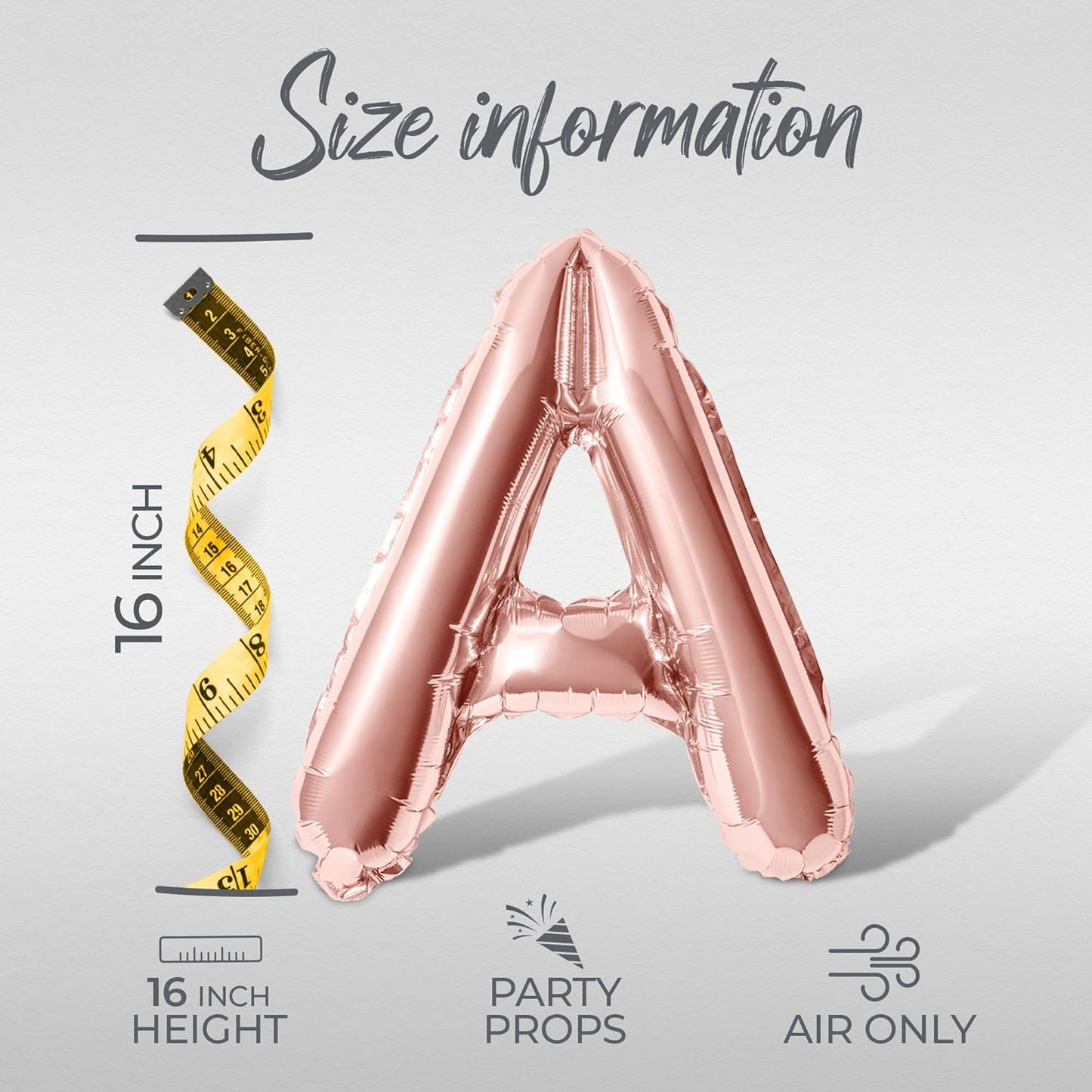 Letter Balloons - LETS GO GIRLS 16" Inch Alphabet Letters Foil Mylar Balloon Bachelorette or Hen Party Banner (Rose Gold)