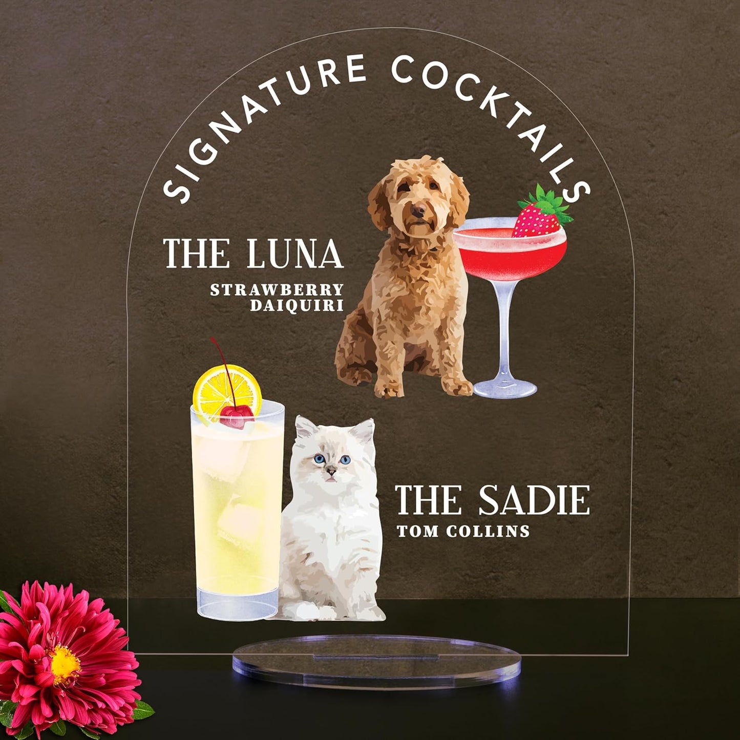 Pet Signature Drink Wedding Signs