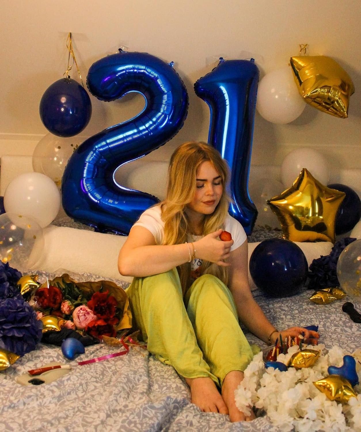 Night Blue Number 1 Balloon 40 inch, Number 1 Birthday Balloons for Boy Girl, Night Blue Foil One Balloon for 1st 10 11 12 16 18 Birthday Party, Anniversary Celebration Numbers Decorations