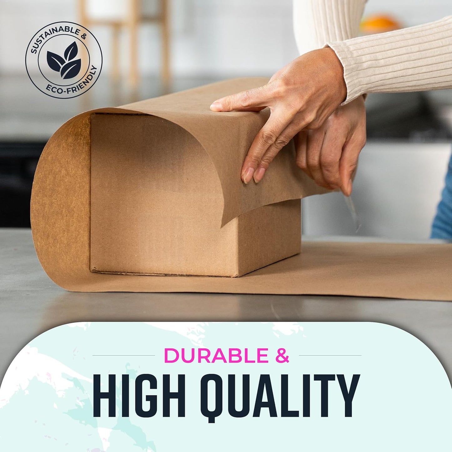 Bryco Goods Jumbo Kraft Paper Roll - Brown - 18" x 2100" (175') - USA Made - Suitable for Packing - Moving - Shipping - Crafts - Wall Art - Bulletin Boards - Floor Covering - Table Runner