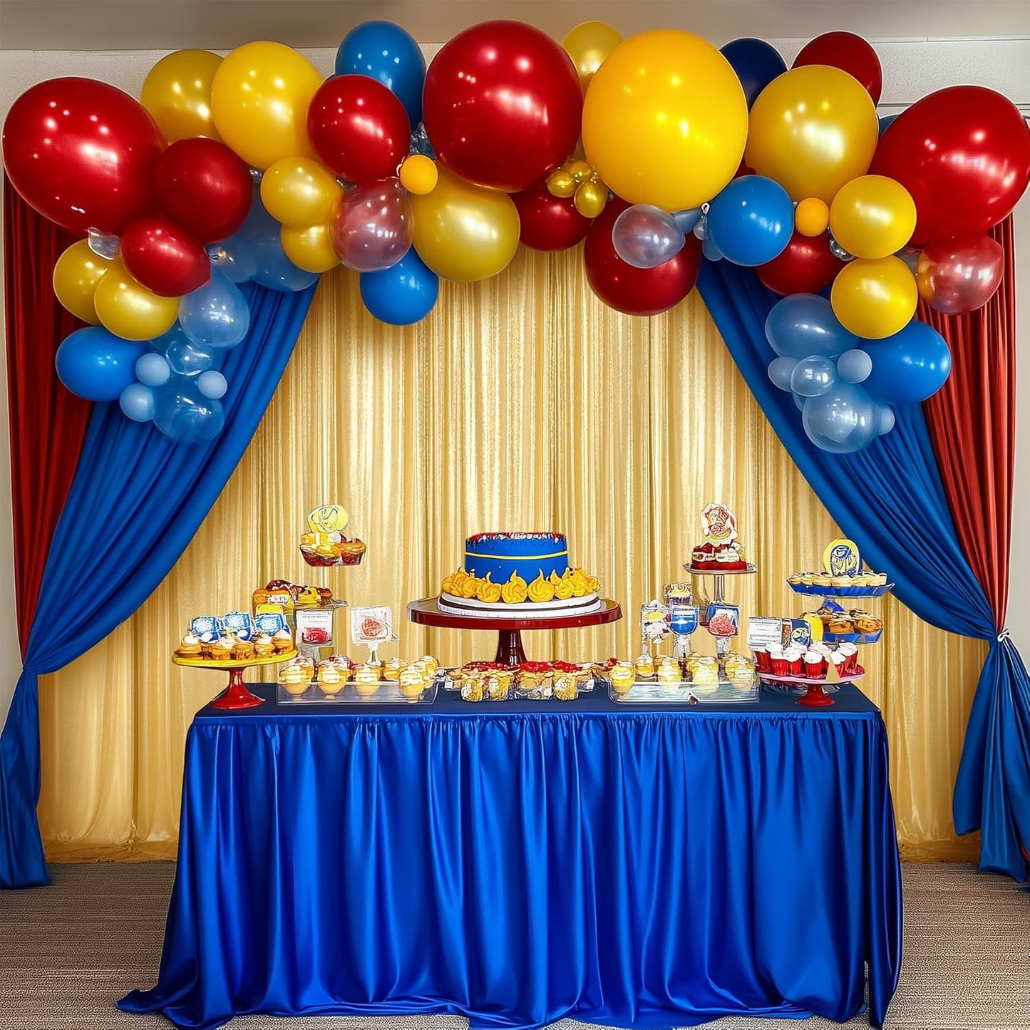 20x10ft Thick Gold Glitter Backdrop Curtain Panels for Parties, Wrinkle Free Sparking Sequin Backdrop Drapes, 4 Panels 5x10ft Shimmer Photo Back Drop Cloth for Wedding Birthday Photography