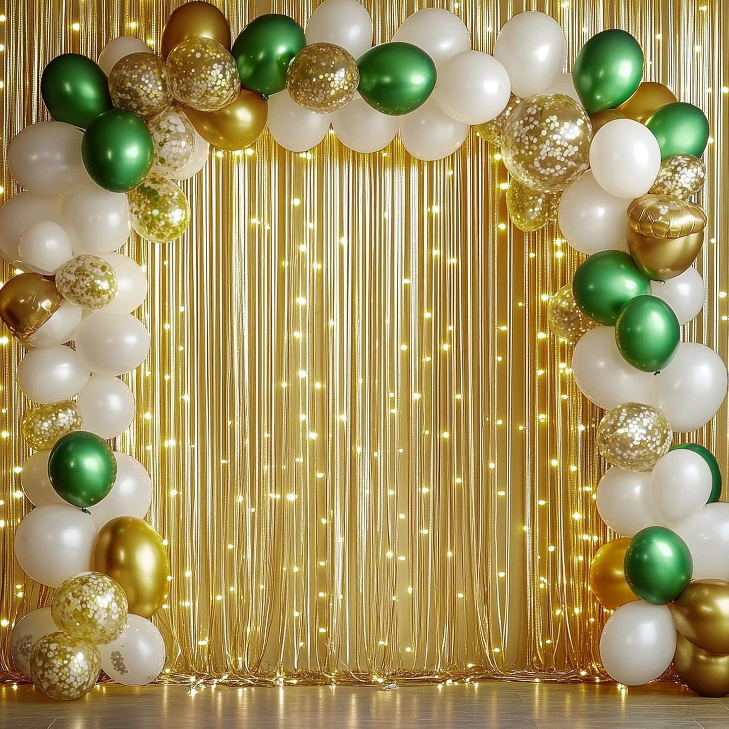 10ftx10ft Thick Gold Glitter Backdrop Curtain Panels for Parties, Wrinkle Free Sequin Sparking Photo Backdrop Drapes, 2 Panels 5x10ft Shimmer Back Drop Cloth for Wedding Birthday Photography