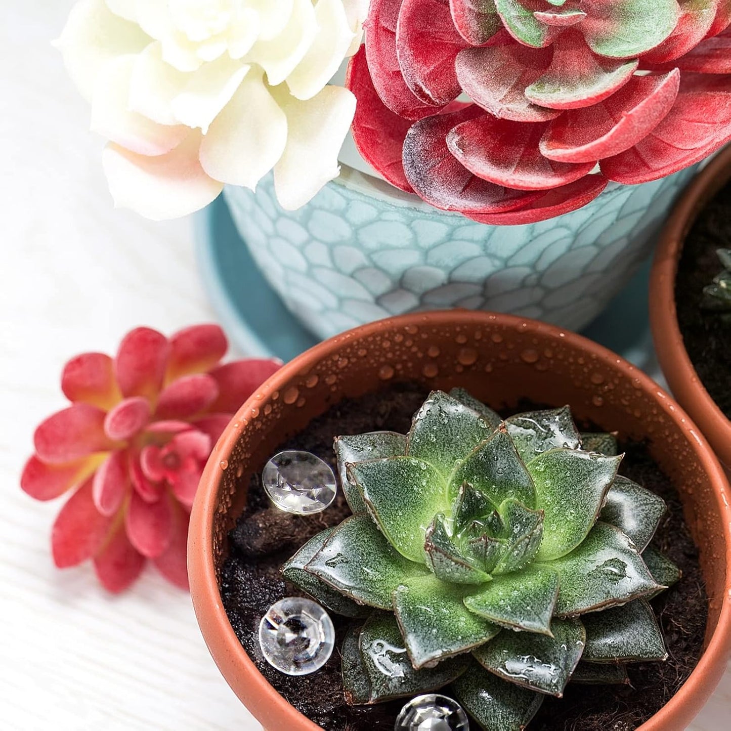 1000pcs/ Pack Wedding Table Acrylic Diamond Scatter Crystals Confetti Acrylic Gems Vase Fillers Rhinestones for Wedding, Bridal Shower, Vase Beads Decorations (10mm, Violet)