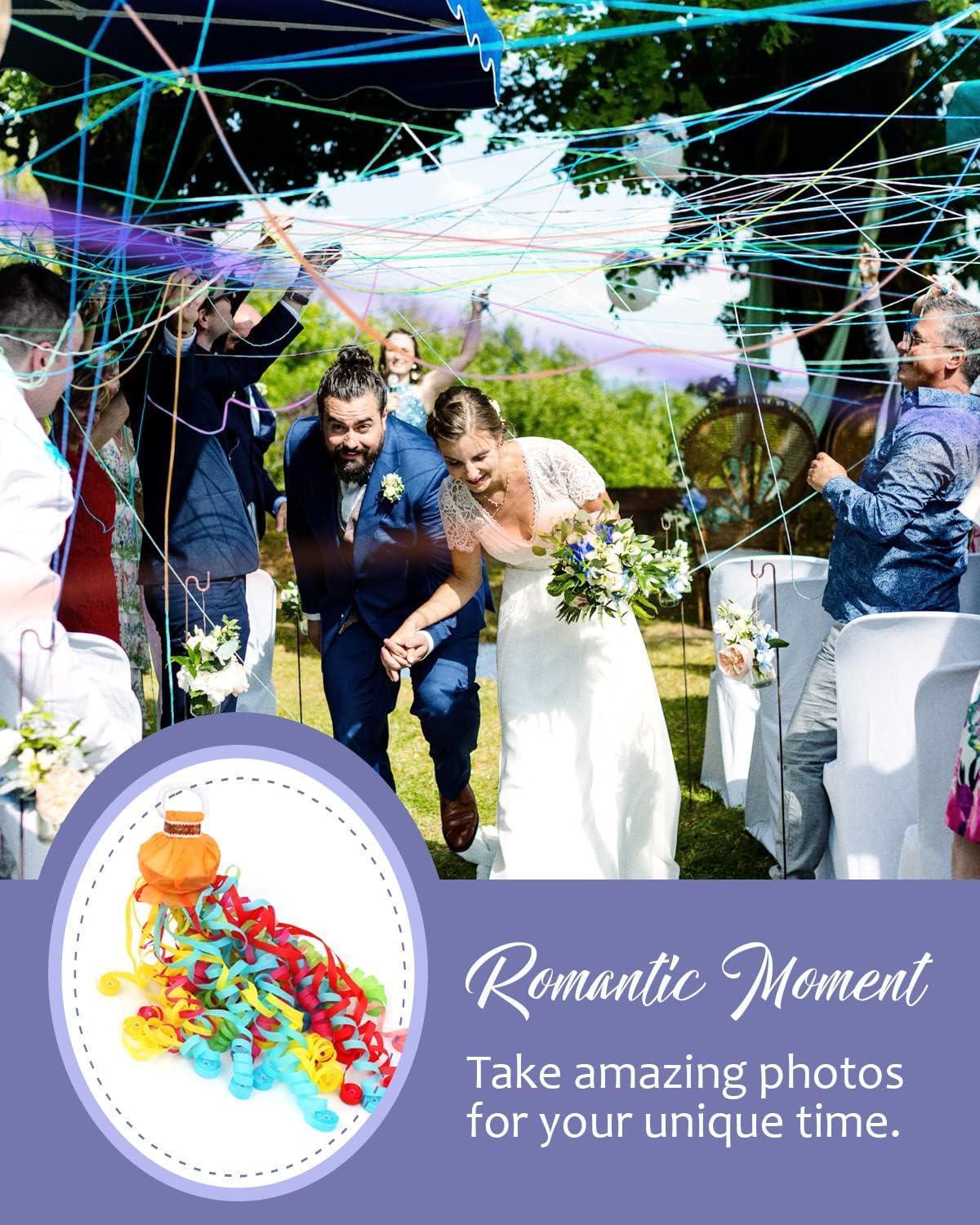 BATTIFE 40Pack Streamers Poppers - Colorful Hand Throw Confetti Poppers, No Mess Paper Crackers for Birthday Wedding Party Celebrations