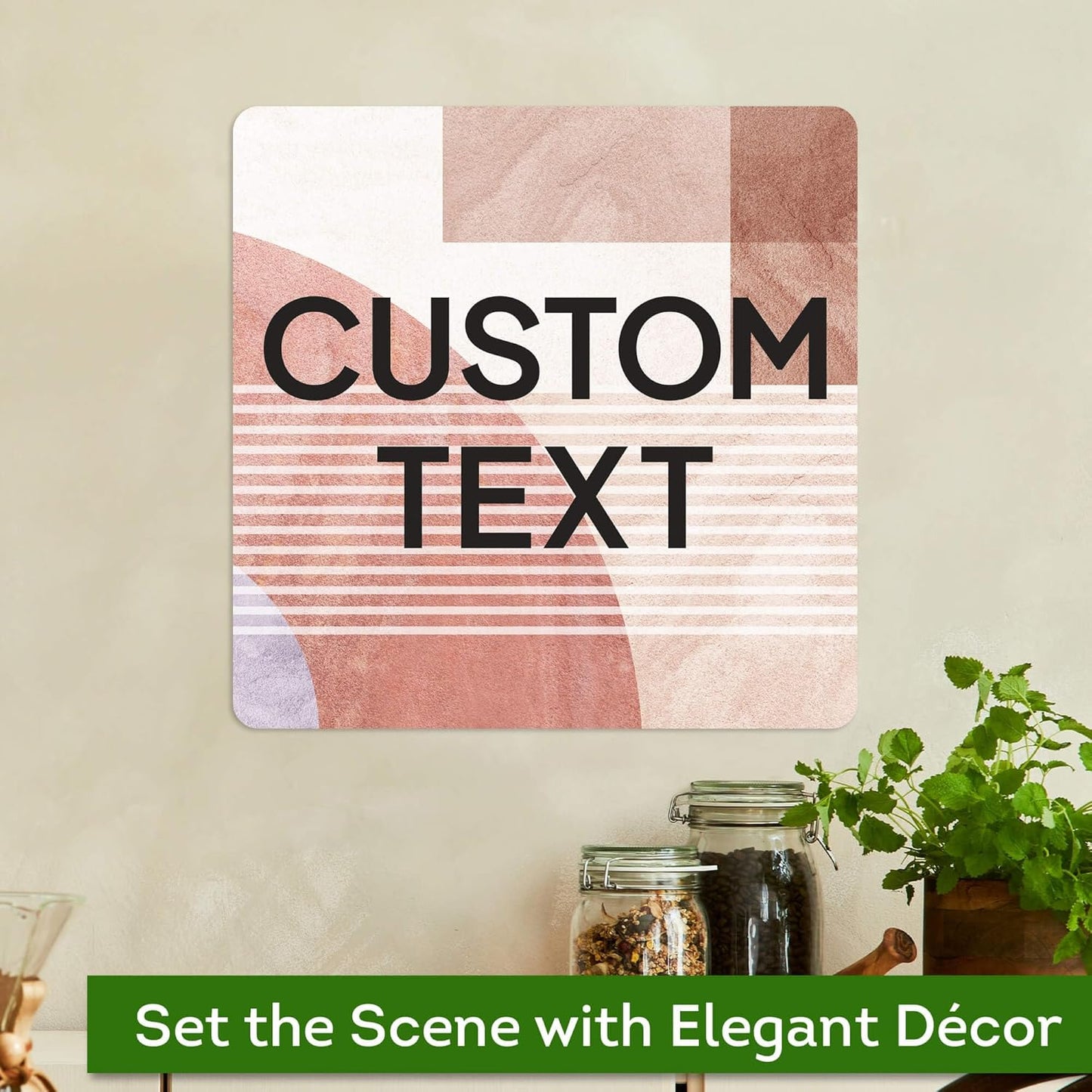 Custom Sign, Custom Street Sign, 11 Font Colors, 13 Font Styles, 4 Hole Options, 22 Sizes, 12x12 Inches, Rust Free DiBound, Fade Resistant, Made in USA by My Sign Center (Mid-Century Modern 1)