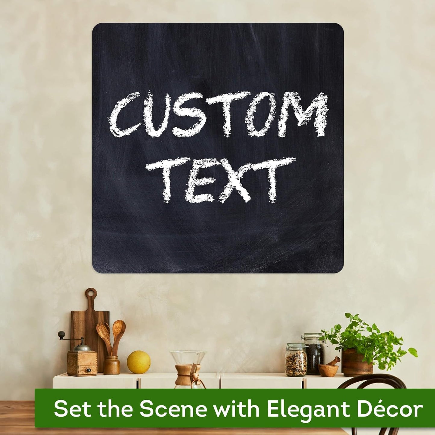 Custom Sign, Custom Street Sign, 11 Font Colors, 13 Font Styles, 4 Hole Options, 22 Sizes, 36x36 Inches, Rust Free DiBound, Fade Resistant, Made in USA by My Sign Center (Chalkboard Black)