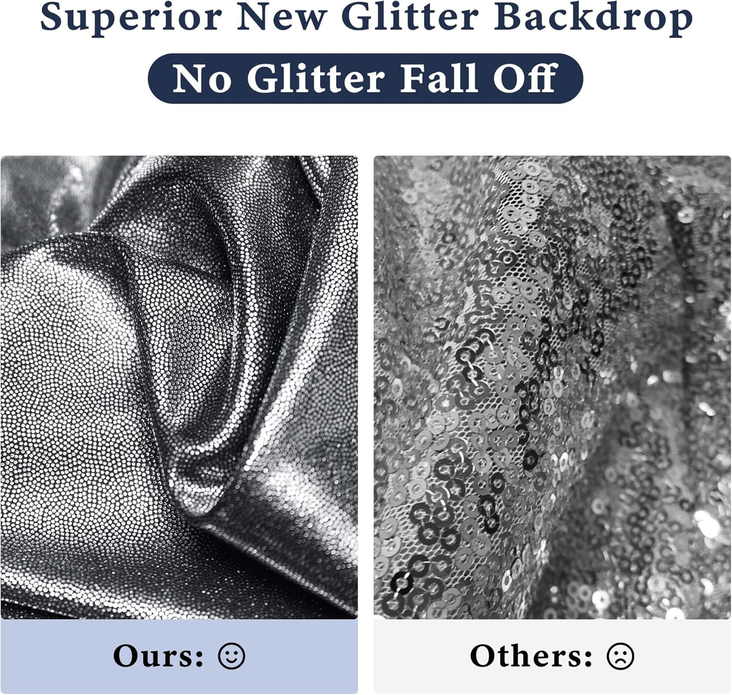 Outpain Thick 30 ft x 10 ft Black Black Sequin Backdrop Curtain for Parties, Wrinkle Free Glitter Photo Backdrop Drapes 6 Panels 5x10ft Black Black Back Drop Cloth for Wedding Photography Background