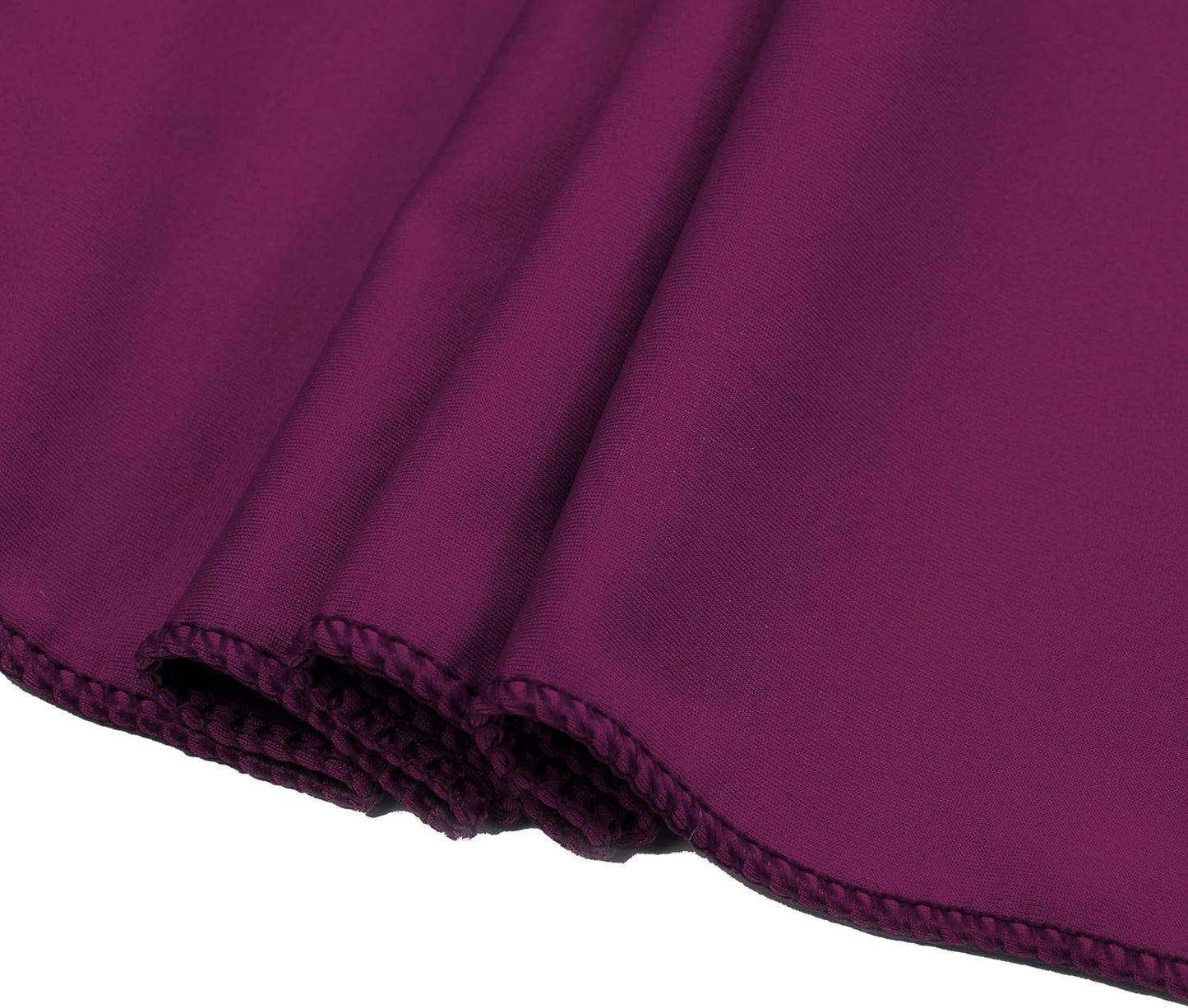 MDS Pack of 25 Spandex Chair Sashes Bows Elastic Stretch Dining Chair Bands Ties Without Slider Buckle Universal fits for Wedding Baby Shower Birthday Party Banquet Event Decoration - Eggplant