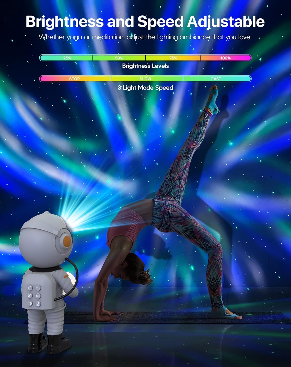 Rossetta Astronaut Galaxy Projector, Star Projector for Bedroom, LED Night Light for Kids Room with Timer and Remote, Room Decor Aesthetic, Home Decor, Gifts for Adults, Teens, Christmas, Birthday