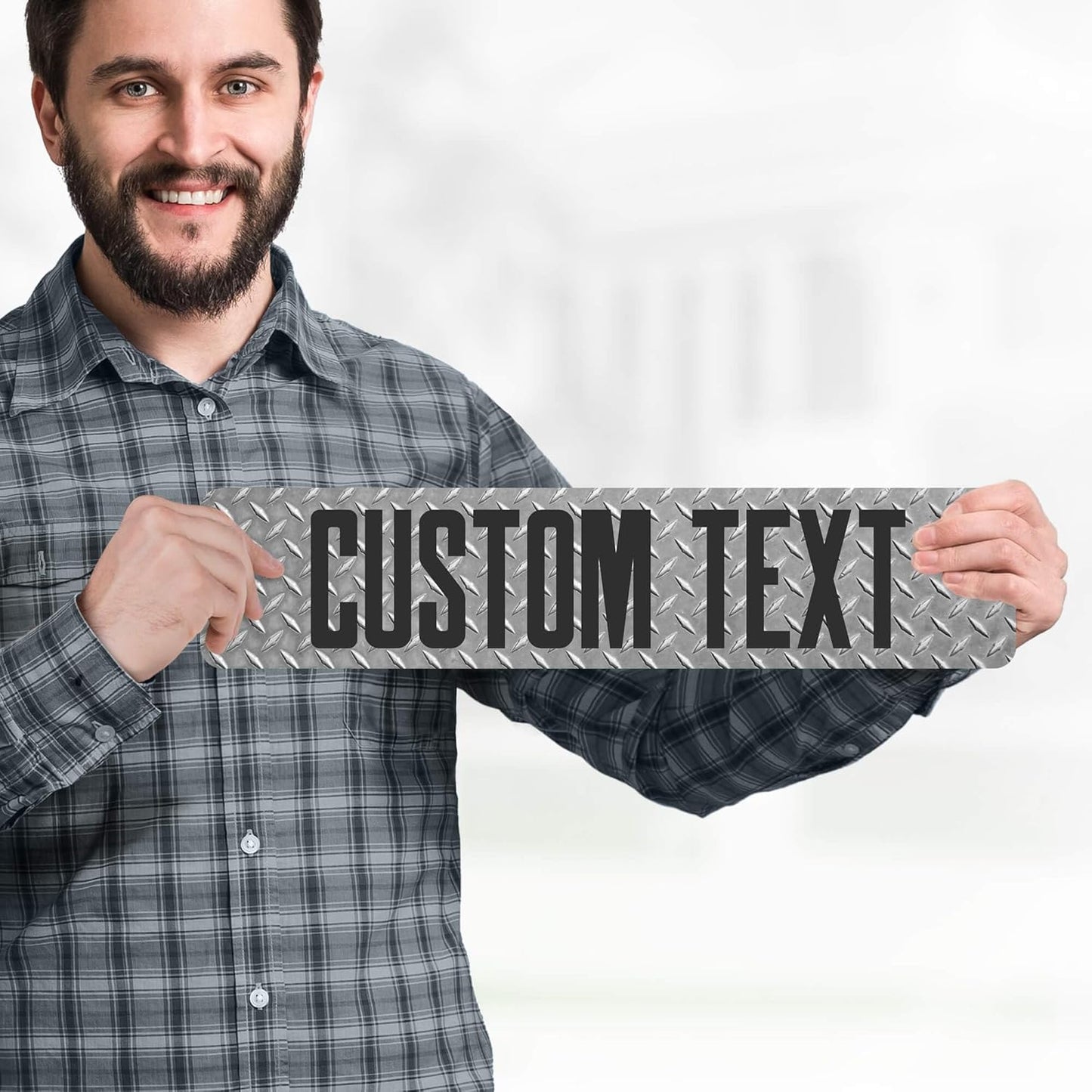 Custom Sign, Custom Street Sign, 11 Font Colors, 13 Font Styles, 4 Hole Options, 22 Sizes, 4x18 Inches, Rust Free DiBound, Fade Resistant, Made in USA by My Sign Center (Diamond Metal)