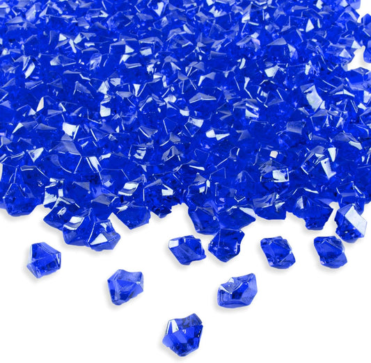 Super Z Outlet Acrylic Color Ice Rock Crystals Treasure Gems for Table Scatters, Vase Fillers, Event, Wedding, Arts & Crafts, Birthday Decoration Favor (190 Pieces) (Royal Blue)