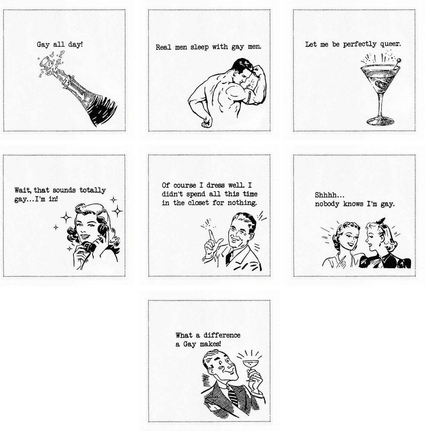 Five Star Napkins Pride Quotes, White Cotton Cocktail Napkins, Beverage Napkins, Bar Napkins, Cloth Napkins, Party Napkins, Events, Holidays, Weddings, Birthdays, Disposable, 4.5" x 4.5"- (50x)