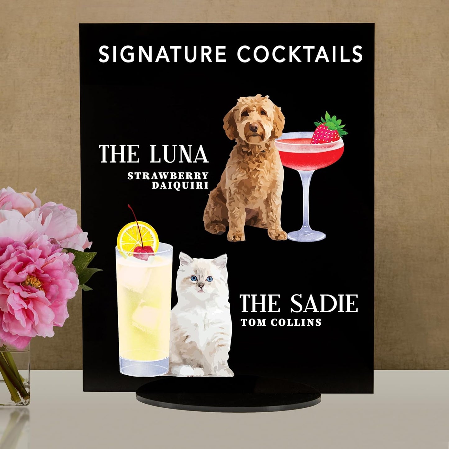 Pet Signature Drink Wedding Signs