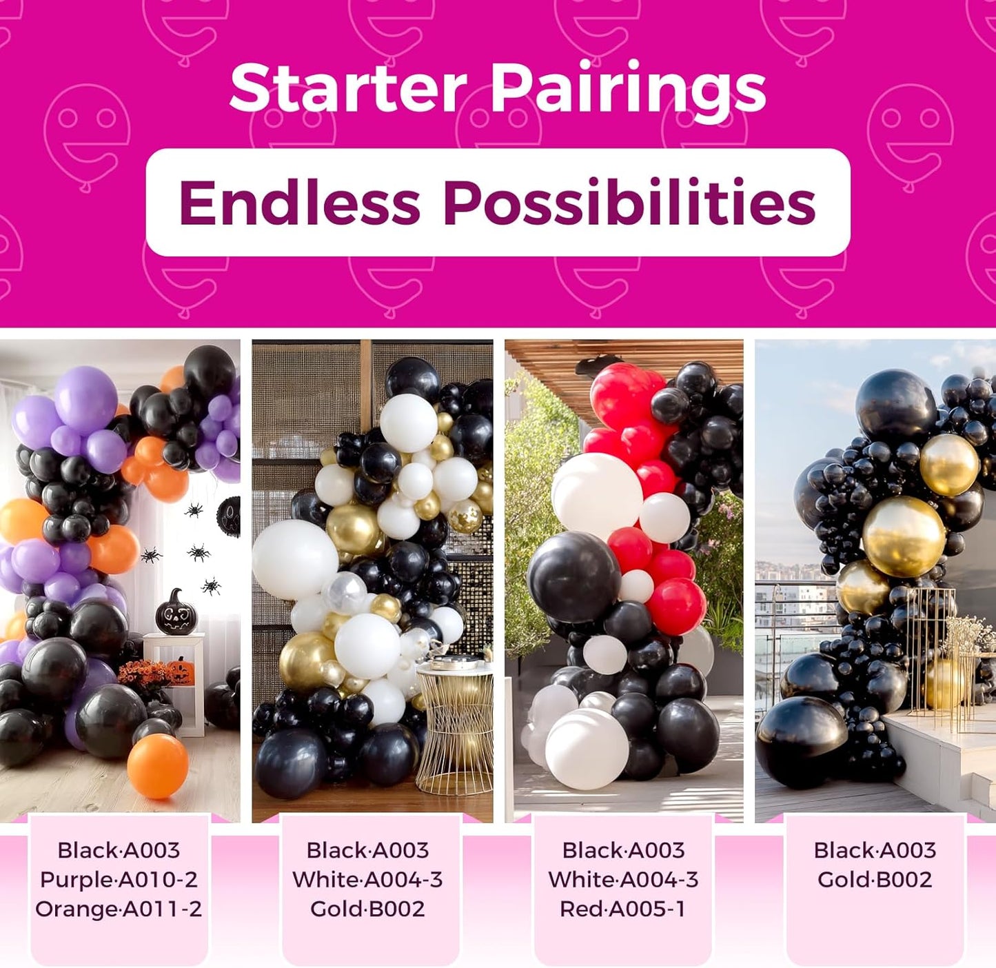 Bezente Black Balloons Latex Party Balloons - 100 Pack 12 inch Round Helium Balloons for Black Themed Graduation Anniversary Birthday Halloween Party Backdrop Prom Send off Decorations 2025