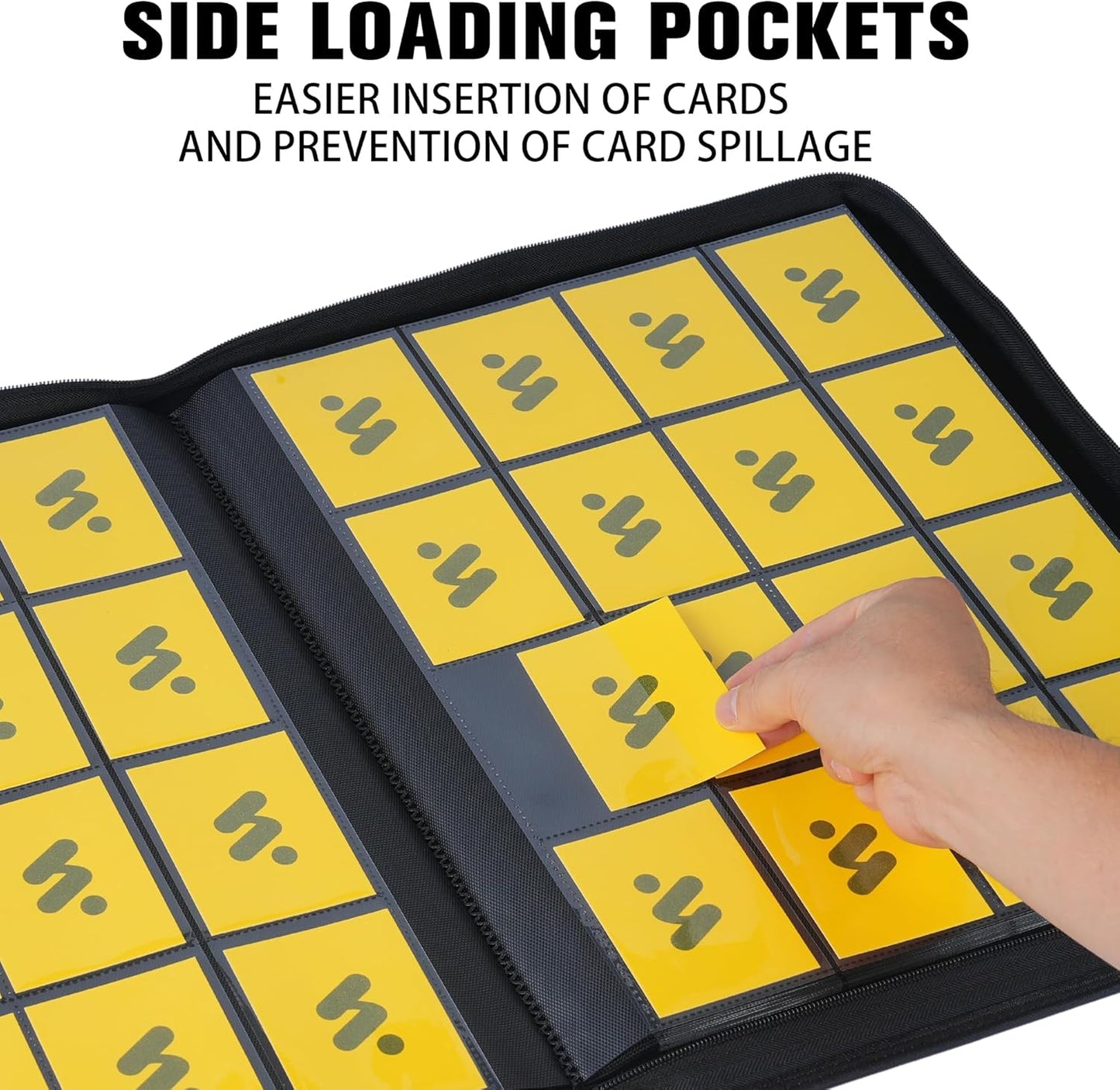 Premium 1000+ Pockets Card Binder,16 Pockets Trading Card Binder Ringless Side Loading Trading Card Album Folder for TCG -Teal