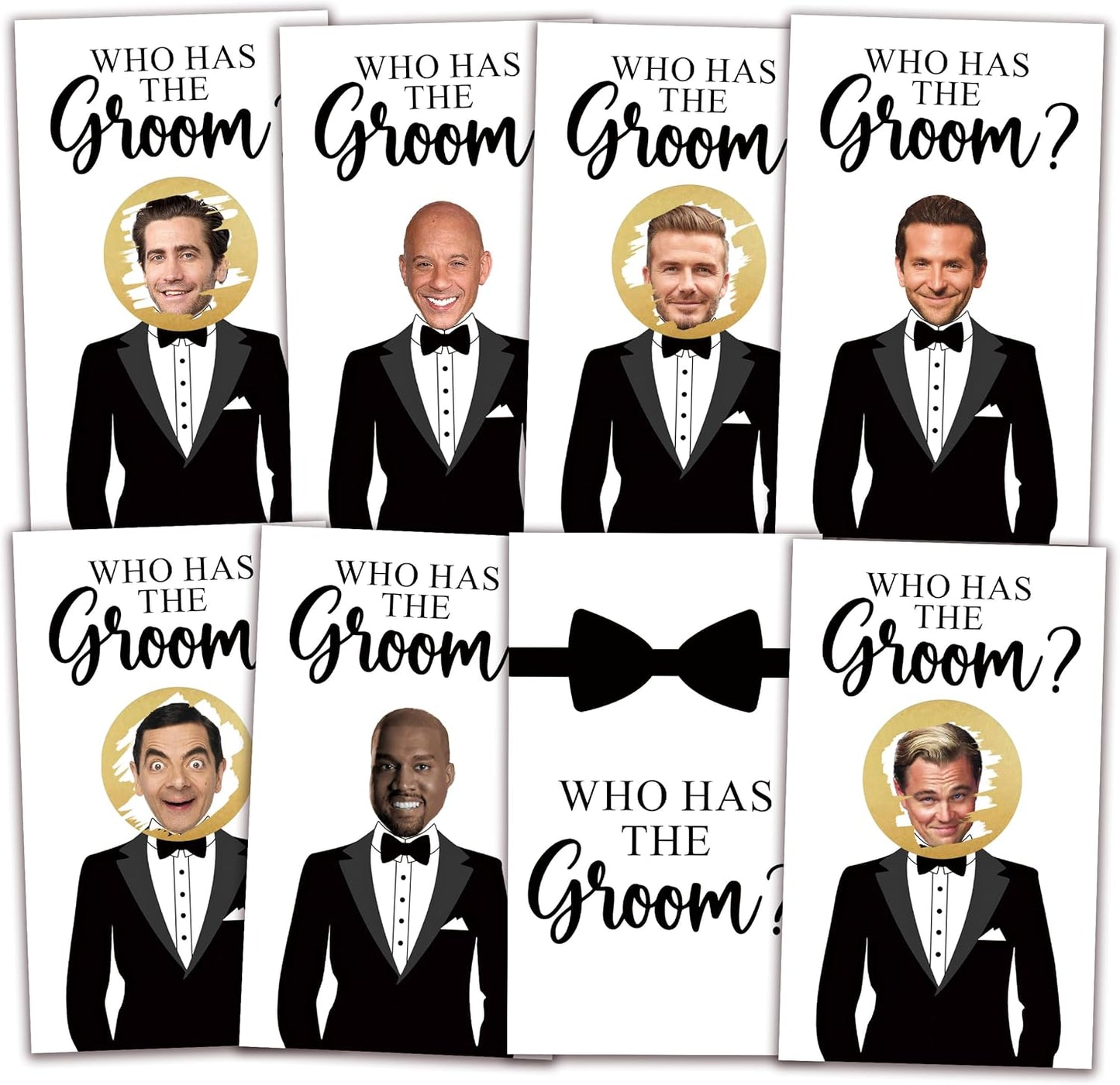 Who Has The Groom Bridal Shower Scratch Off Cards, 41Pcs Funny Wedding Shower Scratch Off Cards, 3.5"x 2.1"Bachelorette Party, Bride Party Supplies Decorations-A10