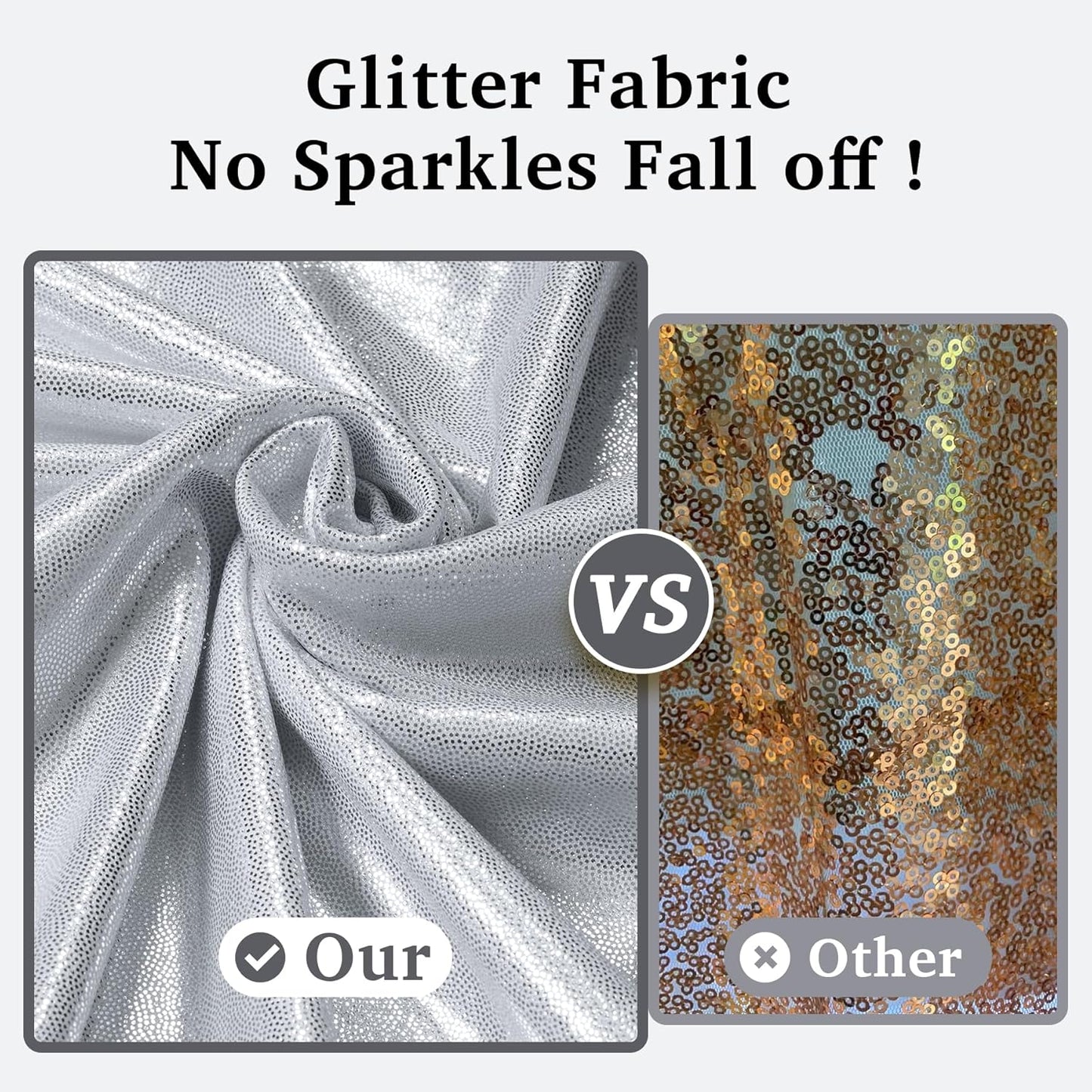 20ftx10ft Silver Sequin Backdrop Curtain for Parties, Wrinkle Free 4 Panels 5x10FT Glitter Photo Backdrop Drapes Shimmer Back Drop Cloth for Wedding Birthday Christmas Photography Background