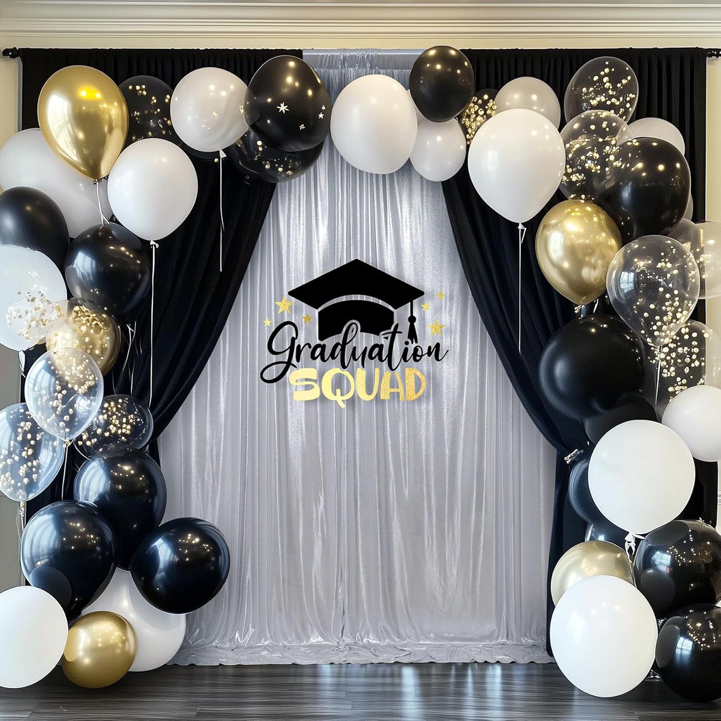 Outpain Thick 40 ft x 10 ft Silver Sequin Backdrop Curtain for Parties, Wrinkle Free Glitter Photo Backdrop Drapes 8 Panels 5x10ft Silver Back Drop Cloth for Wedding Christmas Photography Background