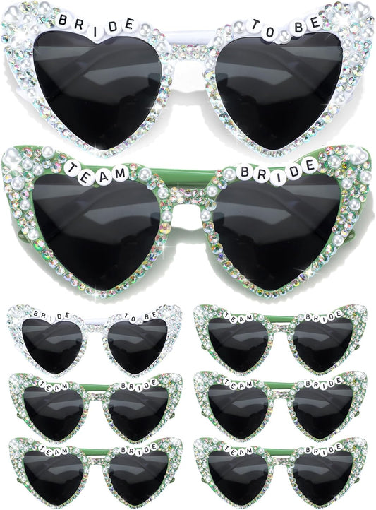 6 Pcs Bride Sunglasses Bachelorette Sunglasses Party Favors for Bridesmaids for Wedding Party Bride to Be Gifts