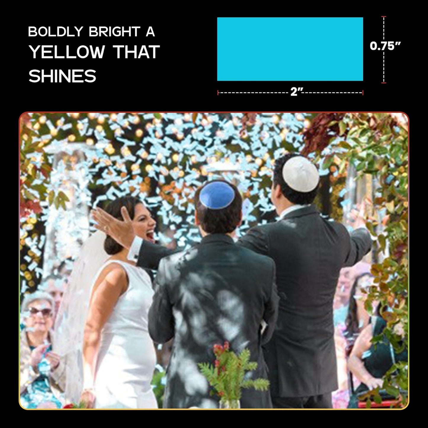 Ultimate Confetti, Turquoise Color Biodegradable Confetti - Rectangular Fluttering Tissue Paper Confetti for Cannon and Launcher use – Best for Wedding, Parties, Concerts and Live Events - 1 lb, 16 oz