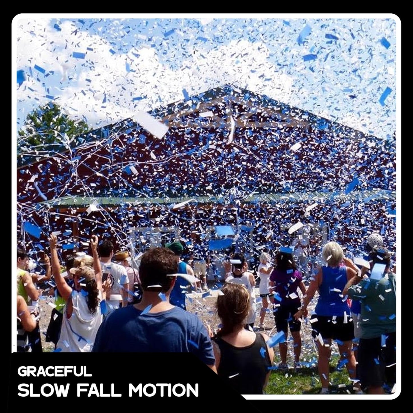 Ultimate Confetti, Biodegradable Confetti Red, White & Blue - Rectangular Fluttering Tissue Paper Confetti for Cannon and Launcher use – Wedding Confeti, Parties and Live Events - 1 lb, 16 oz