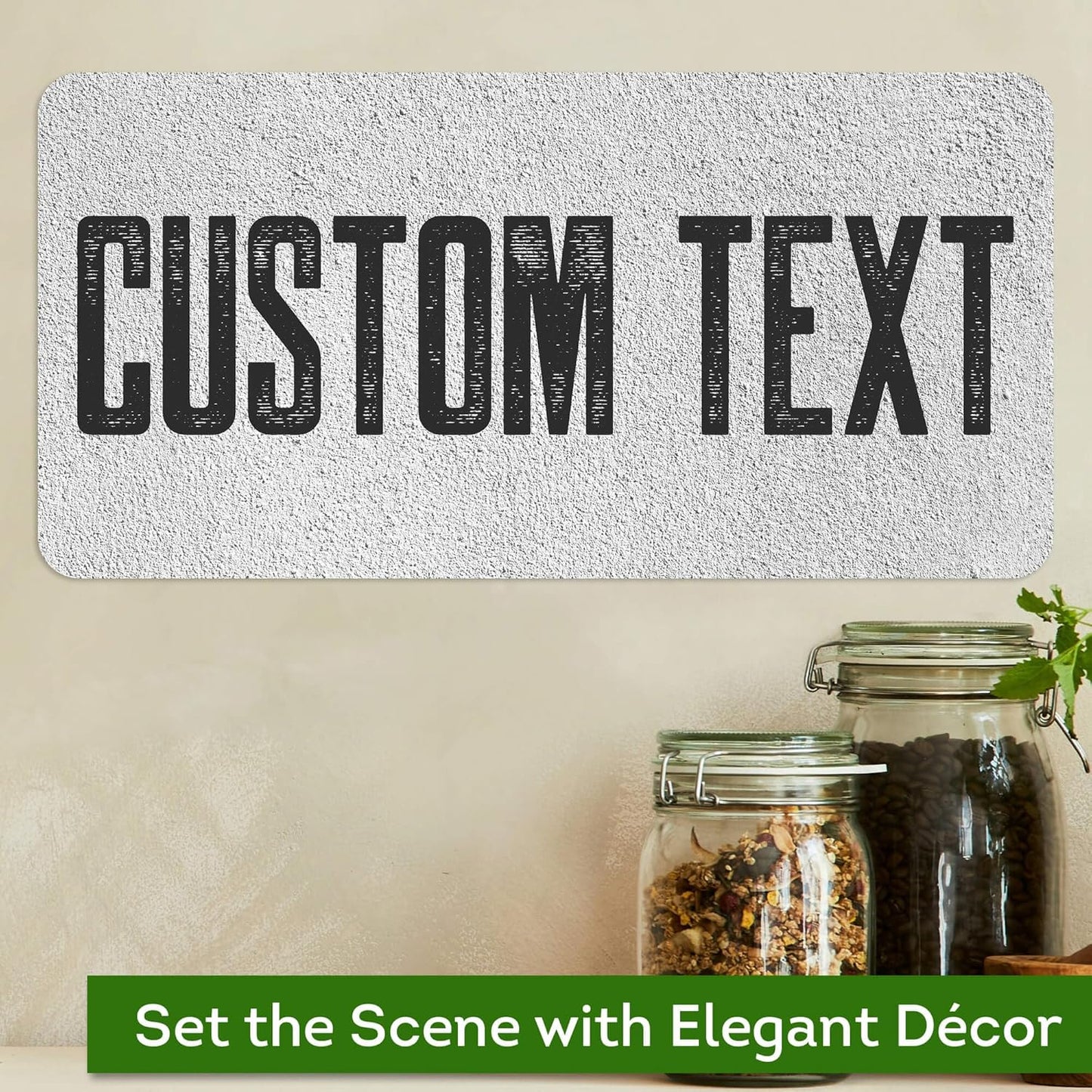 Custom Sign, Custom Street Sign, 11 Font Colors, 13 Font Styles, 4 Hole Options, 22 Sizes, 6x12 Inches, Rust Free DiBound, Fade Resistant, Made in USA by My Sign Center (Concrete)