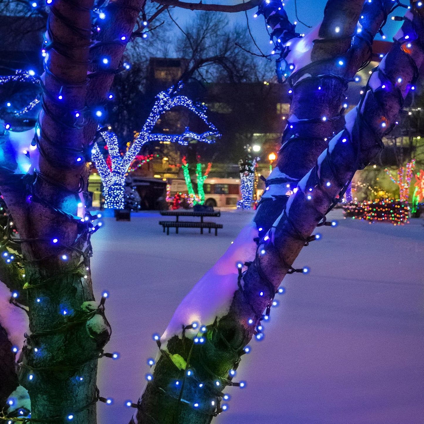 100 LED Christmas String Lights, 39FT Indoor Lights Plug-in with 8 Modes & Timer & Memory Function, Waterproof Christmas Lights Outdoor for Holiday Party Christmas Tree Decor