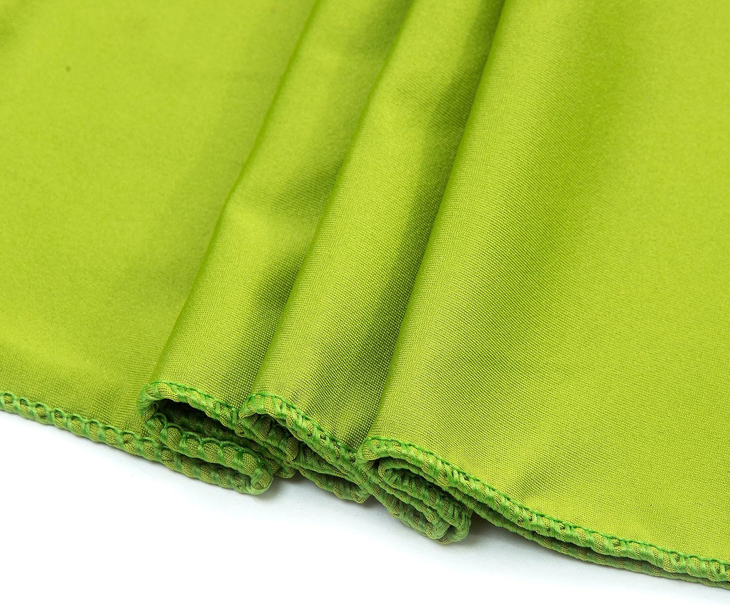MDS Pack of 75 Spandex Chair Sashes Bows Elastic Stretch Dining Chair Bands Ties Without Slider Buckle Universal fits for Wedding Baby Shower Birthday Party Banquet Event Decoration - Apple Green