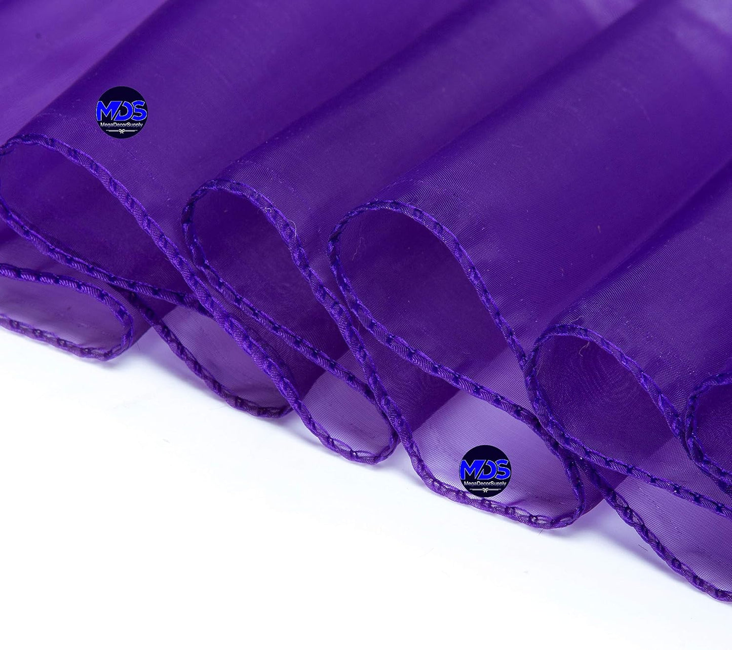 MDS Pack of 200 PCS Organza Chair Sashes Wider Dining Chair Bows Ribbon Tie Back for Wedding Party Birthday Bridal Shower Reception Event Banquet Home Chair Cover Decoration - Purple