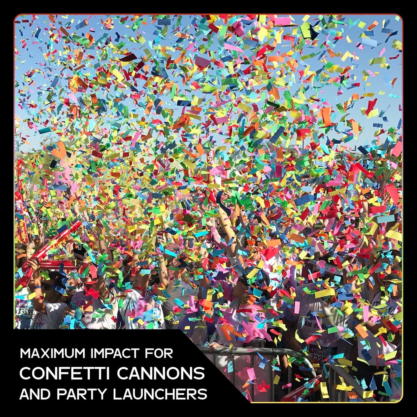 Ultimate Confetti, Multicolor Biodegradable Confetti - Rectangular Fluttering Tissue Paper Confetti for Cannon and Launcher use – Best for Gender Reveal, Parties, Concerts and Weddings - 20 lb, 320 oz