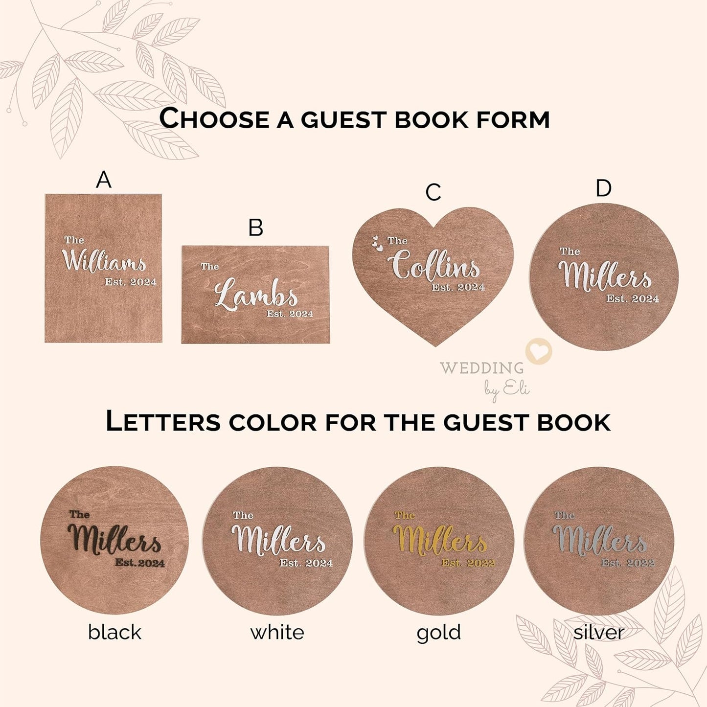 Wedding Guest Book Alternative, Medium - 16.1 inches (41 cm), Wooden Wish Book Circle, Unique Guest Book Sign, Wooden Guest Book, Wedding Autumn Decor, Wedding Wish Book, Wooden Rounded Guest Book