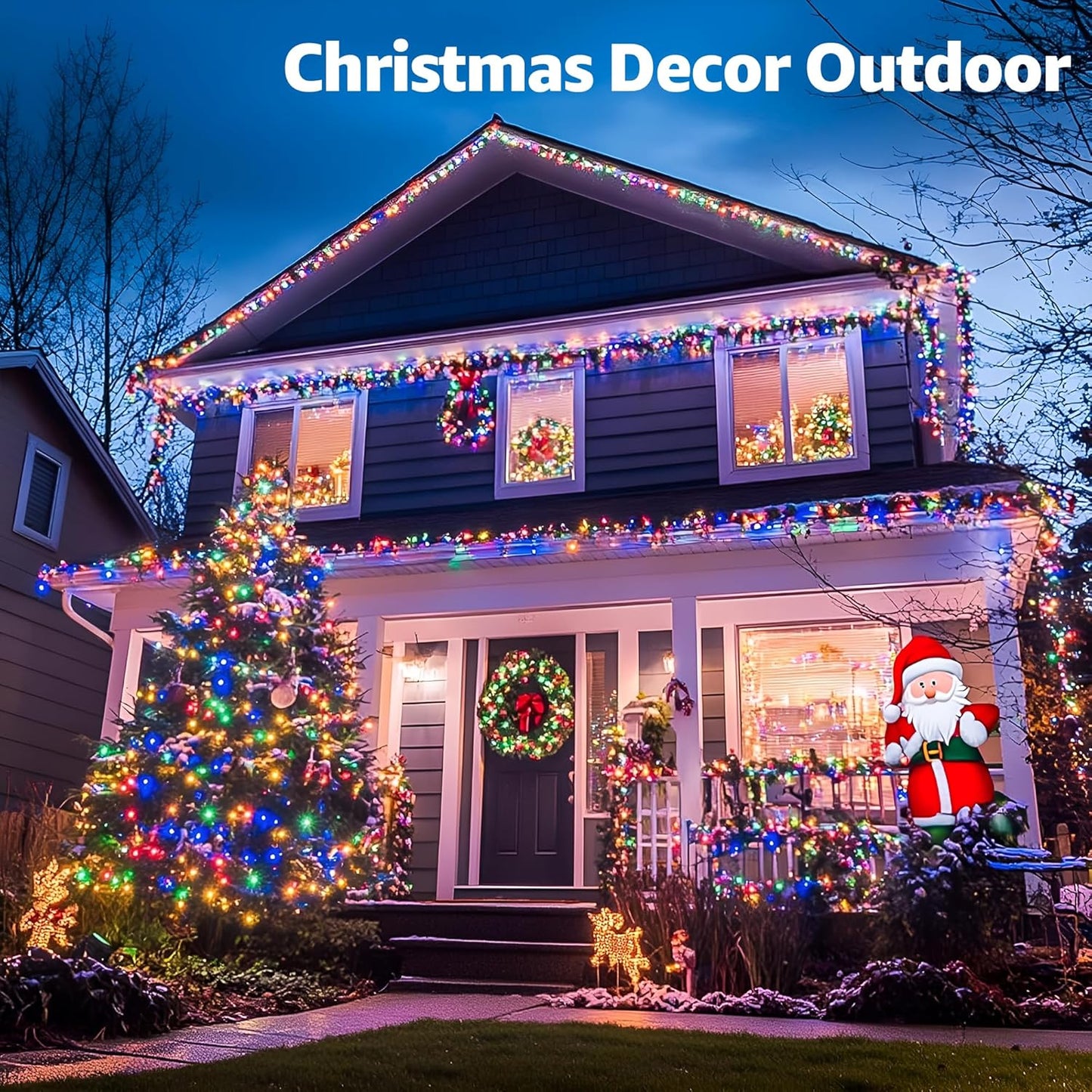 328 FT 1000 LED Christmas Lights Outdoor, 8 Lighting Modes String Lights with Remote, Christmas Light for Outside Wedding Party Classroom Holiday Decor(Multicolor)