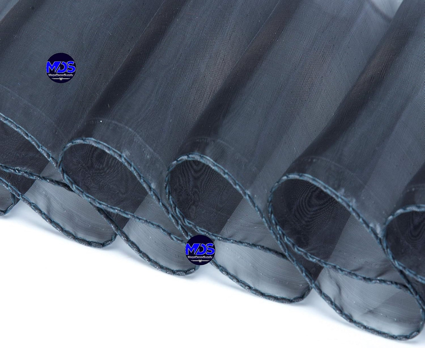 MDS Pack of 50 PCS Organza Chair Sashes Wider Dining Chair Bows Ribbon Tie Back for Wedding Party Birthday Bridal Shower Reception Event Banquet Home Chair Cover Decoration - Silver Gray