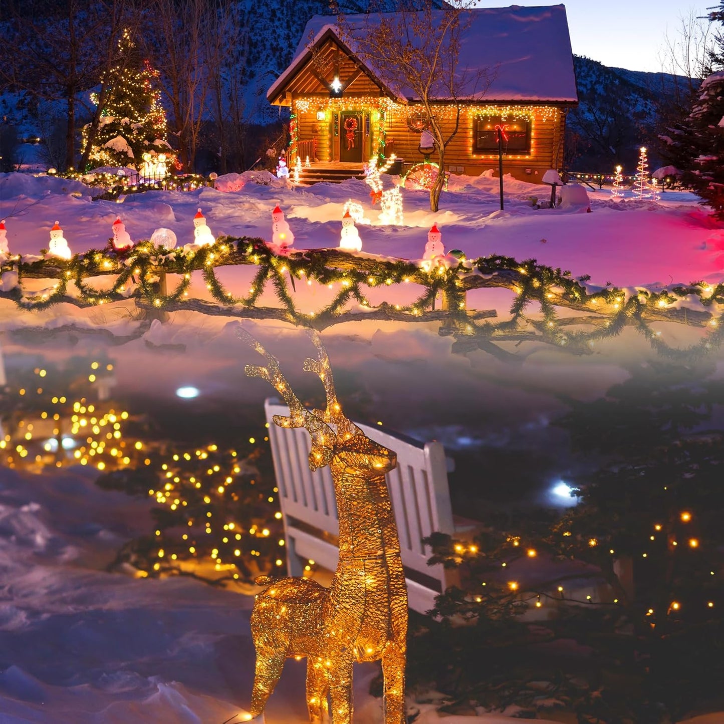 200 LED Christmas String Lights, 72FT Indoor Lights Plug-in with 8 Modes & Timer & Memory Function, Waterproof Christmas Lights Outdoor for Holiday Party Christmas Tree Decor