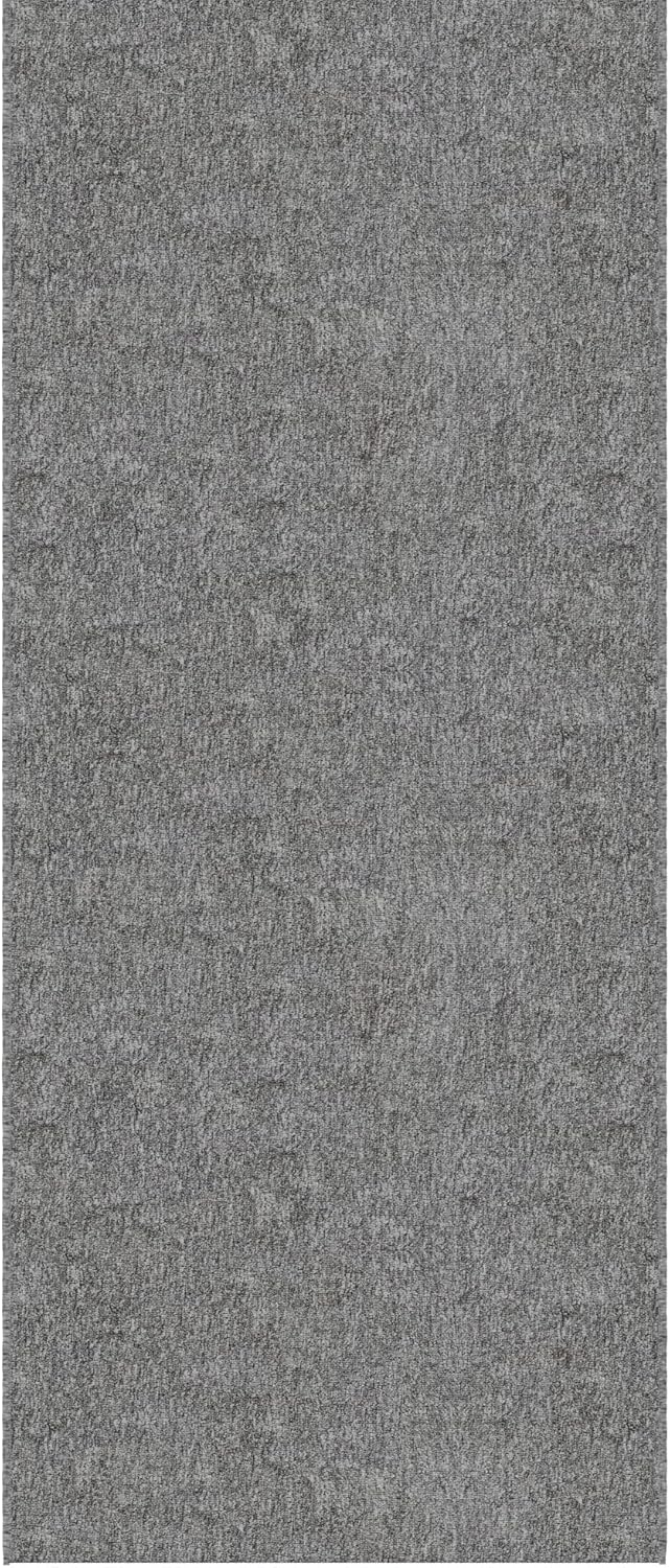 Ottomanson 2' x 11' Ultra-Thin Hallway Runner Rug - Durable Non-Slip Carpet for High-Traffic Areas - Fits Under Doors for Seamless Entry - Ideal for Kitchen, Entryway, Bedroom & Living Room, Gray