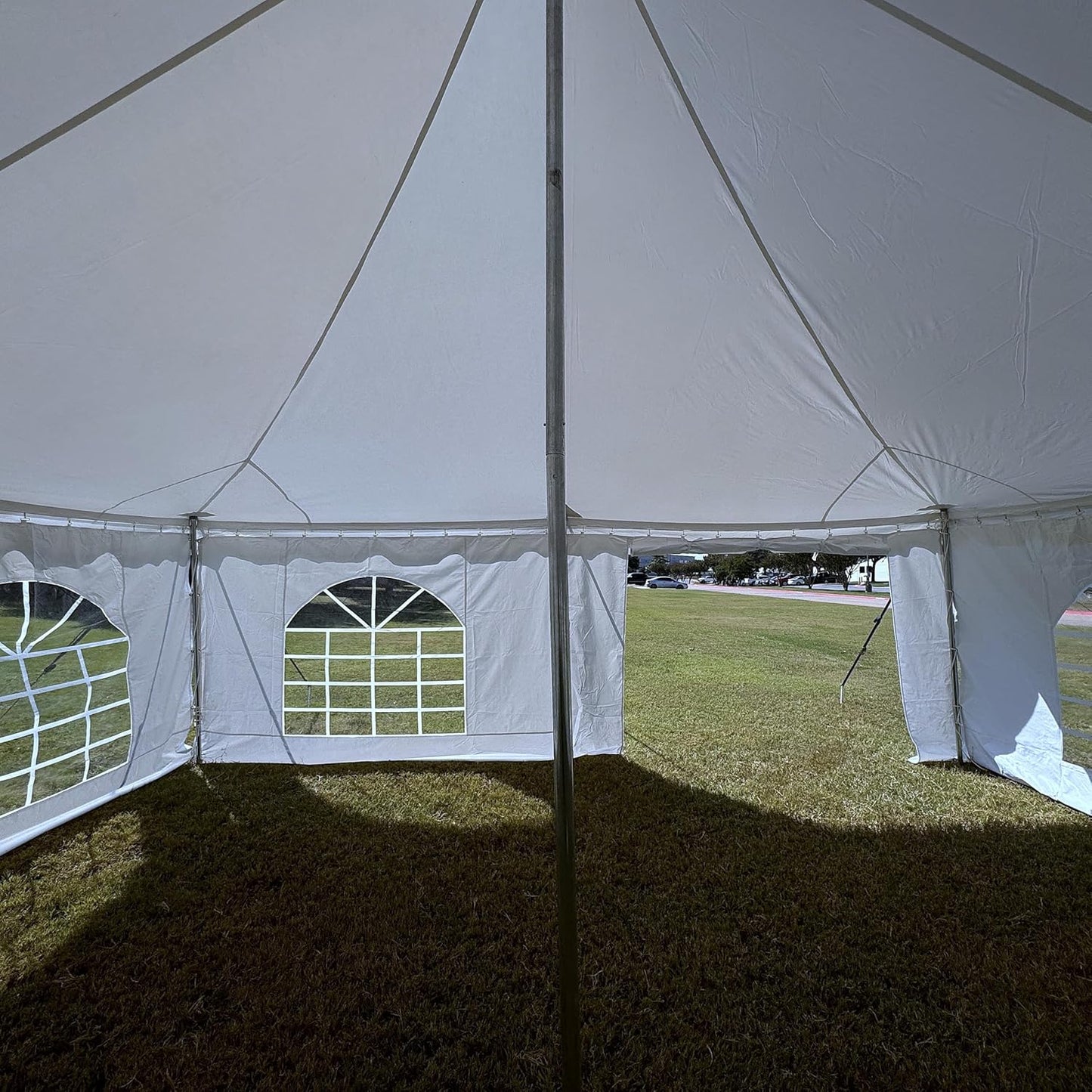 20'x20' PVC Pole Party Tent, Fire Retardant (FR)+Storage Bags, Tents for Parties,Heavy Duty Wedding Canopy, Outdoor Commercial Event Tents, Waterproof Top