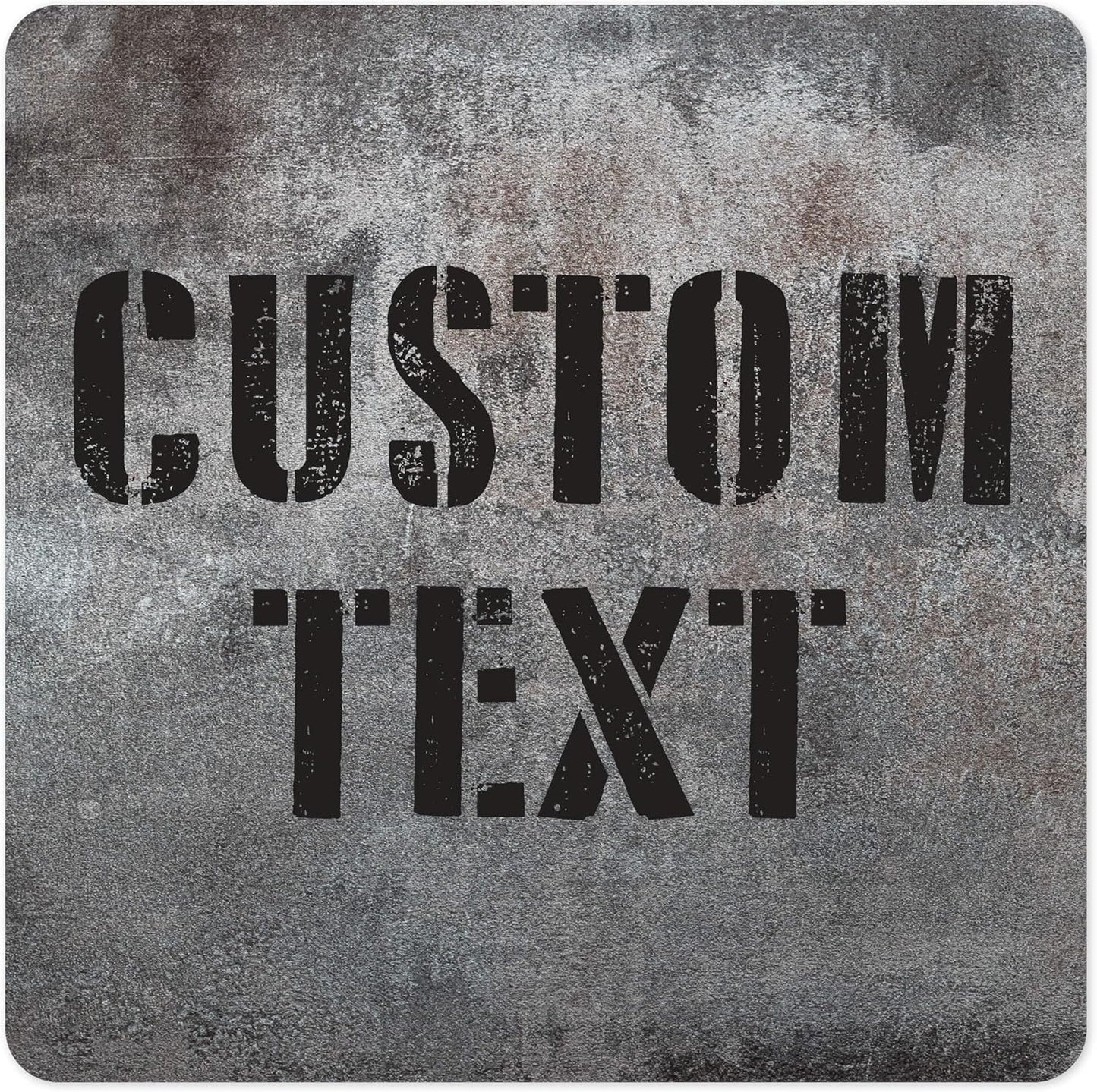 Custom Sign, Custom Street Sign, 11 Font Colors, 13 Font Styles, 4 Hole Options, 22 Sizes, 30x30 Inches, Rust Free DiBound, Fade Resistant, Made in USA by My Sign Center (Grunge Metal)