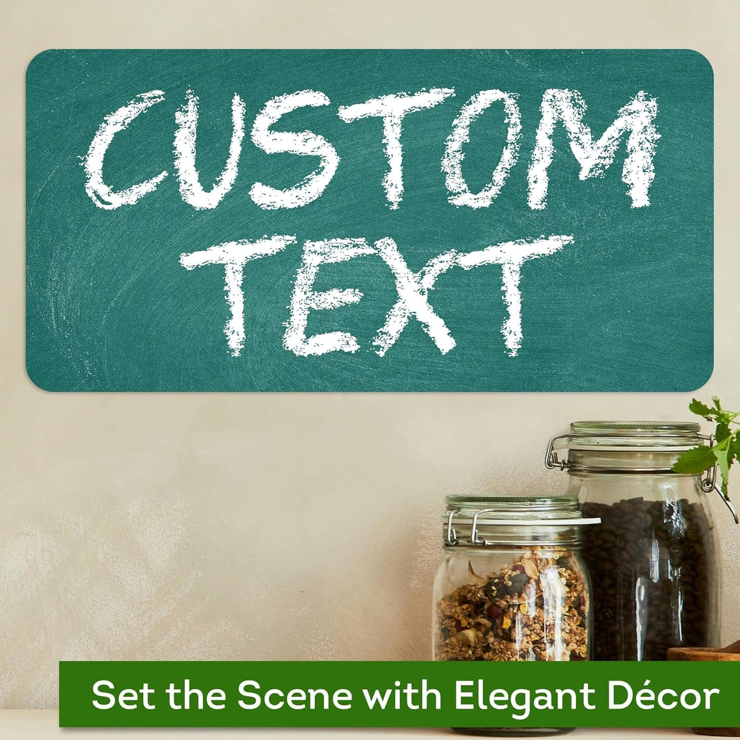 Custom Sign, Custom Street Sign, 11 Font Colors, 13 Font Styles, 4 Hole Options, 22 Sizes, 6x12 Inches, Rust Free DiBound, Fade Resistant, Made in USA by My Sign Center (Chalkboard Green)