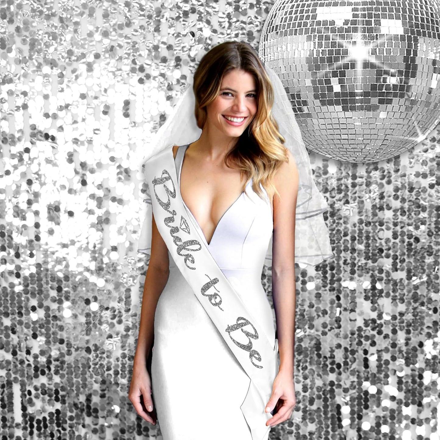 Bride Sash and Veil - BRIDAL GRADE SATIN Bride to Be Sash - Bachelorette Party Outfit - Bridal Shower Gifts