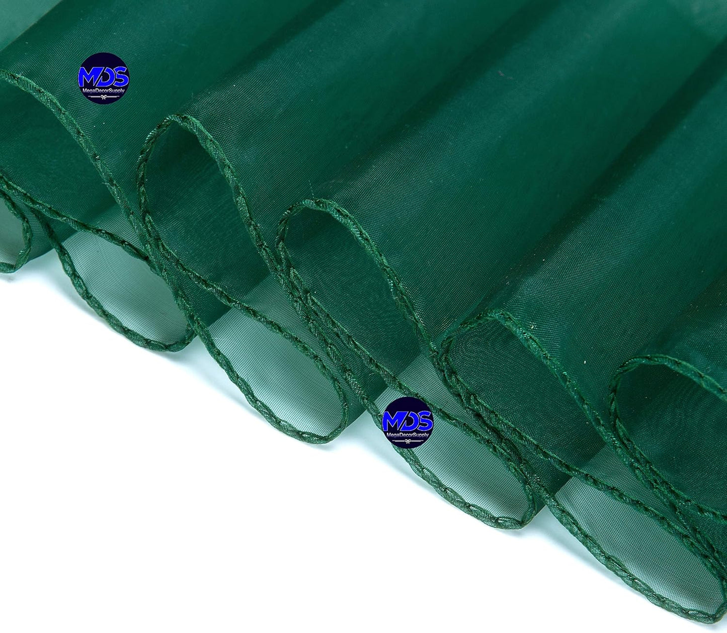 MDS Pack of 150 PCS Organza Chair Sashes Wider Dining Chair Bows Ribbon Tie Back for Wedding Party Birthday Bridal Shower Reception Event Banquet Home Chair Cover Decoration - Hunter Green