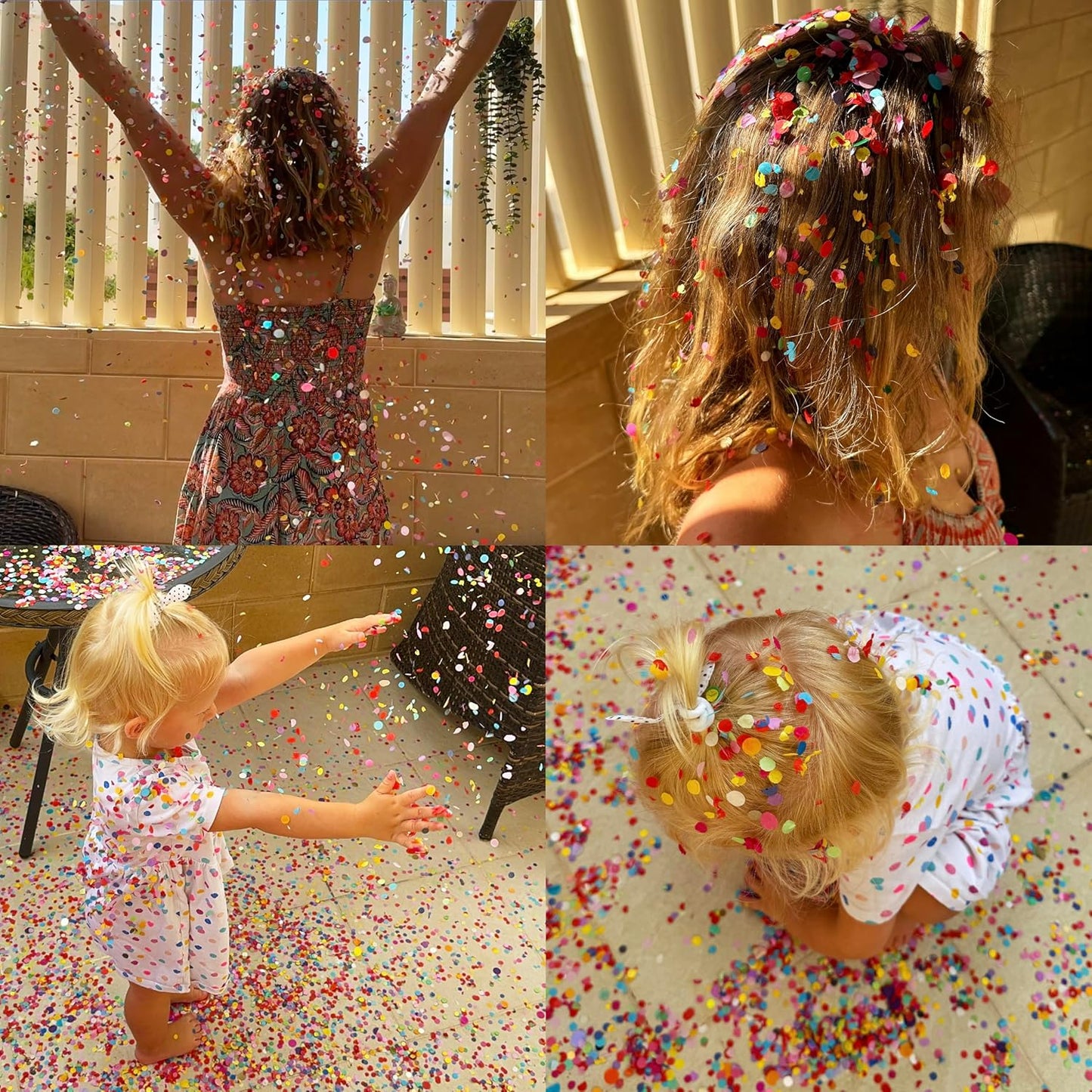 Multicolor Confetti - Mexican Colorful Party Confetti - 1.5 LBs/680 grams - Round Tissue Confetti