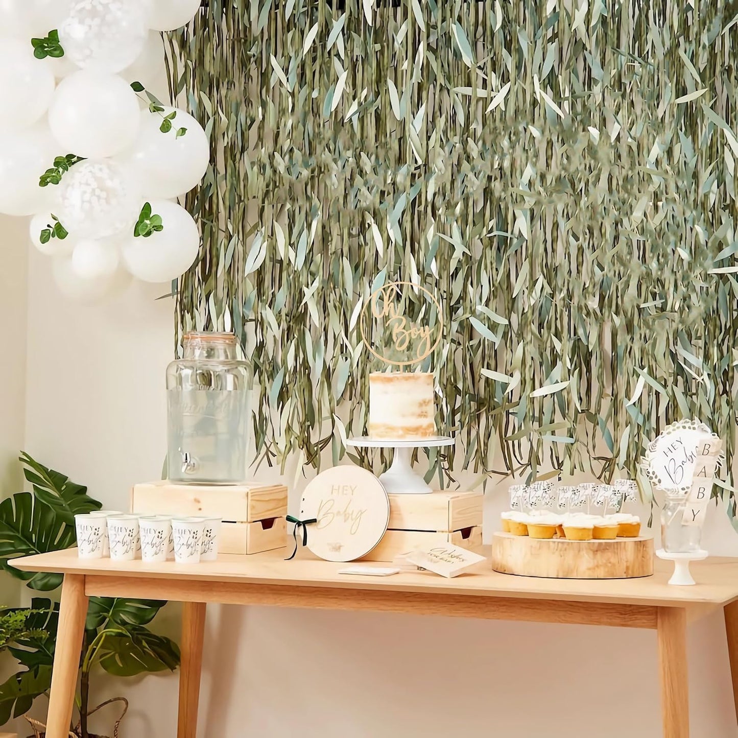 Oh Boy Cake Topper - Wooden Oh Boy Baby Shower Cake Decorations - Baby Shower Cake Topper for First Birthday/Gender Reveals Party, Photo Booth Props