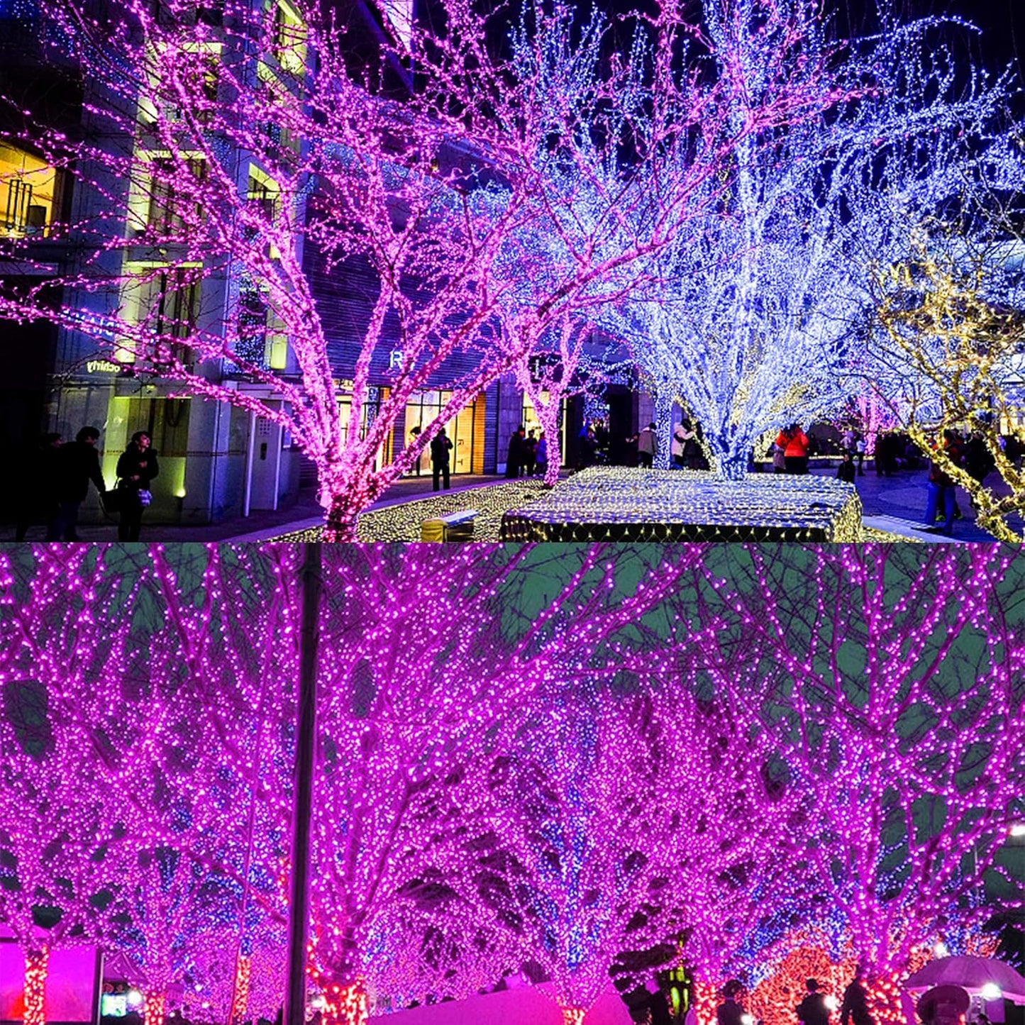 300 LED Halloween Lights, 98.5FT Halloween String Lights with 8 Lighting Modes, Waterproof & Connectable Mini Light, Plug in for Indoor Outdoor Holiday Christmas Party Bedroom Decorations (Purple)